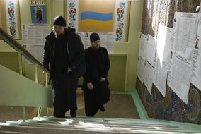 Priests at the polling station