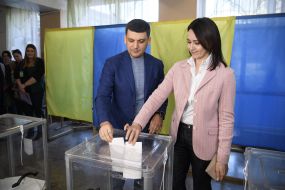 Vladimir Groysman with his wife Elena