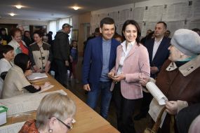 Vladimir Groysman with his wife Elena