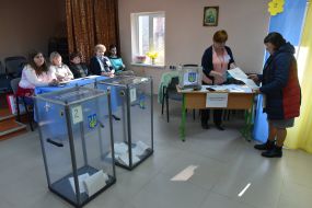 Голосование на выборах Президента Украины в селе Загорье