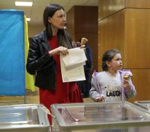 Polling station in Kiev