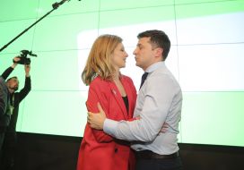 Володимир Зеленський з дружиною Оленою
