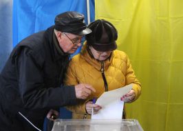 Polling station in Kiev