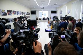 Участники пресс-конференции