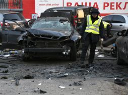 Chevrolet Evanda car damaged by explosion