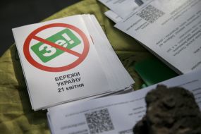 Postcards with information about Volodymyr Zelensky