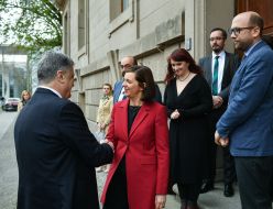 Petro Poroshenko and Annalena Berbock