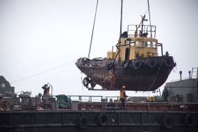 In Odessa, the ship "Parallel" was removed from the beach