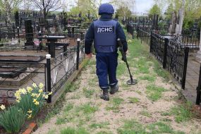 Pyrotechnist checks the graveyard for ammunition