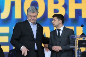 Petr Poroshenko and Vladimir Zelensky