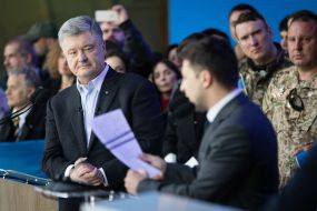 Petr Poroshenko and Vladimir Zelensky