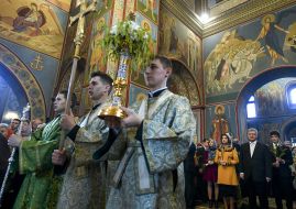 Peter Porshenko, Marina Poroshenko and Mikhail Poroshenko