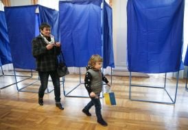 Избирательный участок в Киеве