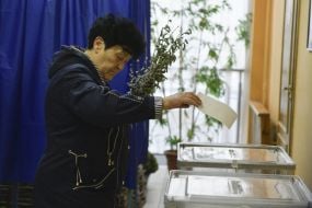 Избирательный участок в Киеве