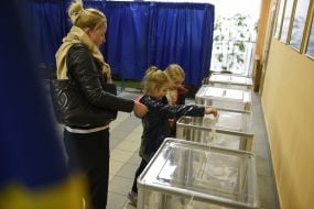 Избирательный участок в Киеве