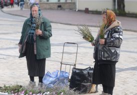 Торговля вербовыми веточками