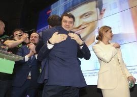 Volodymyr Zelensky and Dmitry Razumkov