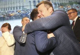 Volodymyr Zelensky and Andriy Bogdan