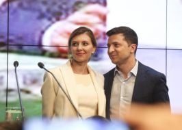 Volodymyr Zelenski with his wife Olena