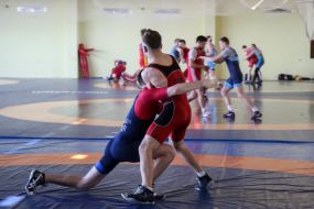 Athletes are trained on tatami