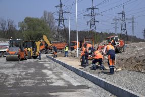 Road works on the street of the Klyuzhny family