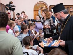 Marina Poroshenko and Metropolitan Epiphanius