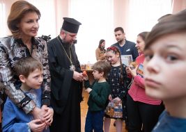 Marina Poroshenko and Metropolitan Epiphanius