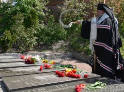 Priest conducts the rite of consecration