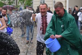 Andriy Sadovy during the Watering Monday