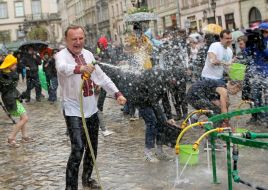 Andriy Sadovy during the Watering Monday