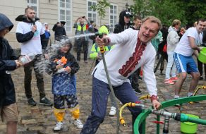 Andriy Sadovy during the Watering Monday