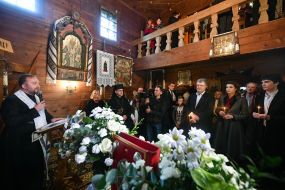 Petro Poroshenko, Maryna Poroshenko and Mykhailo Poroshenko