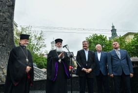 Petro Poroshenko, Stepan Kubiv, Oleg Synyutka