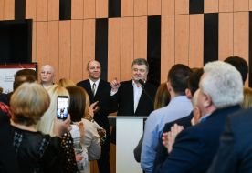 Petro Poroshenko at a meeting with representatives of public and business