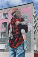 Mural "Daddy with daughter"
