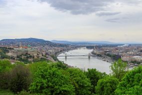 Panorama of Budapest from Mount Gellert