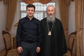 Volodymyr Zelensky and Metropolitan Onufriy