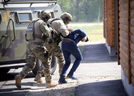 Показательные выступления пограничников