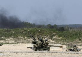 Demonstrative performances by border guards