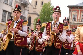 Participants of the festive procession