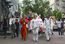 Participants of the march "Ukraine without science"