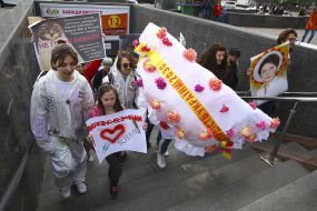Participants of the march "Ukraine without science"