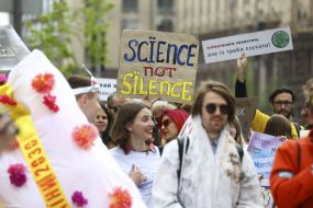 Participants of the march "Ukraine without science"