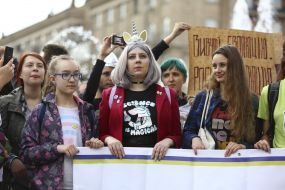 Participants of the march "Ukraine without science"