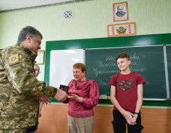 Petro Poroshenko and Maria Marchenko