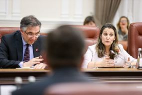 Roman Vashchuk and Chrystia Freeland