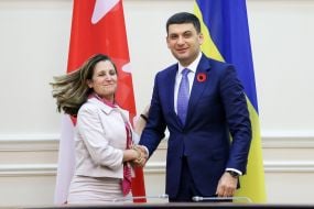 Христя Фриланд и Владимир Гройсман