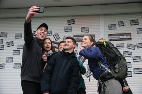 Activists of the public initiative # Turn Off the Russian do Sally