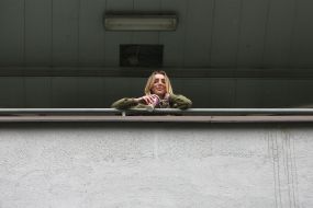 Woman on the balcony
