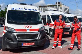 Doctors near ambulances